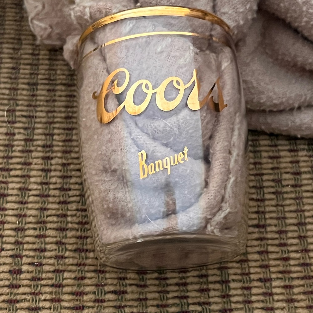 Coors Banquet Glass with Gold Accents set of 6